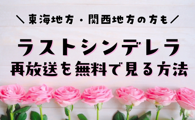 ラストシンデレラ再放送 は東海地方や関西地方では見れないの 見逃しは Hakuba